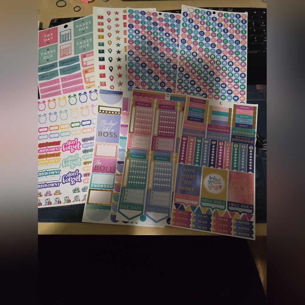 Colorful Planner Stickers Set - Finance/Budget